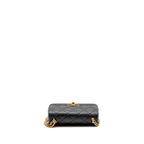CHANEL COCO LOVE MINI FLAP BAG ADJUSTABLE CHAIN CAVIAR BLACK GHW (MICROCHIP)
