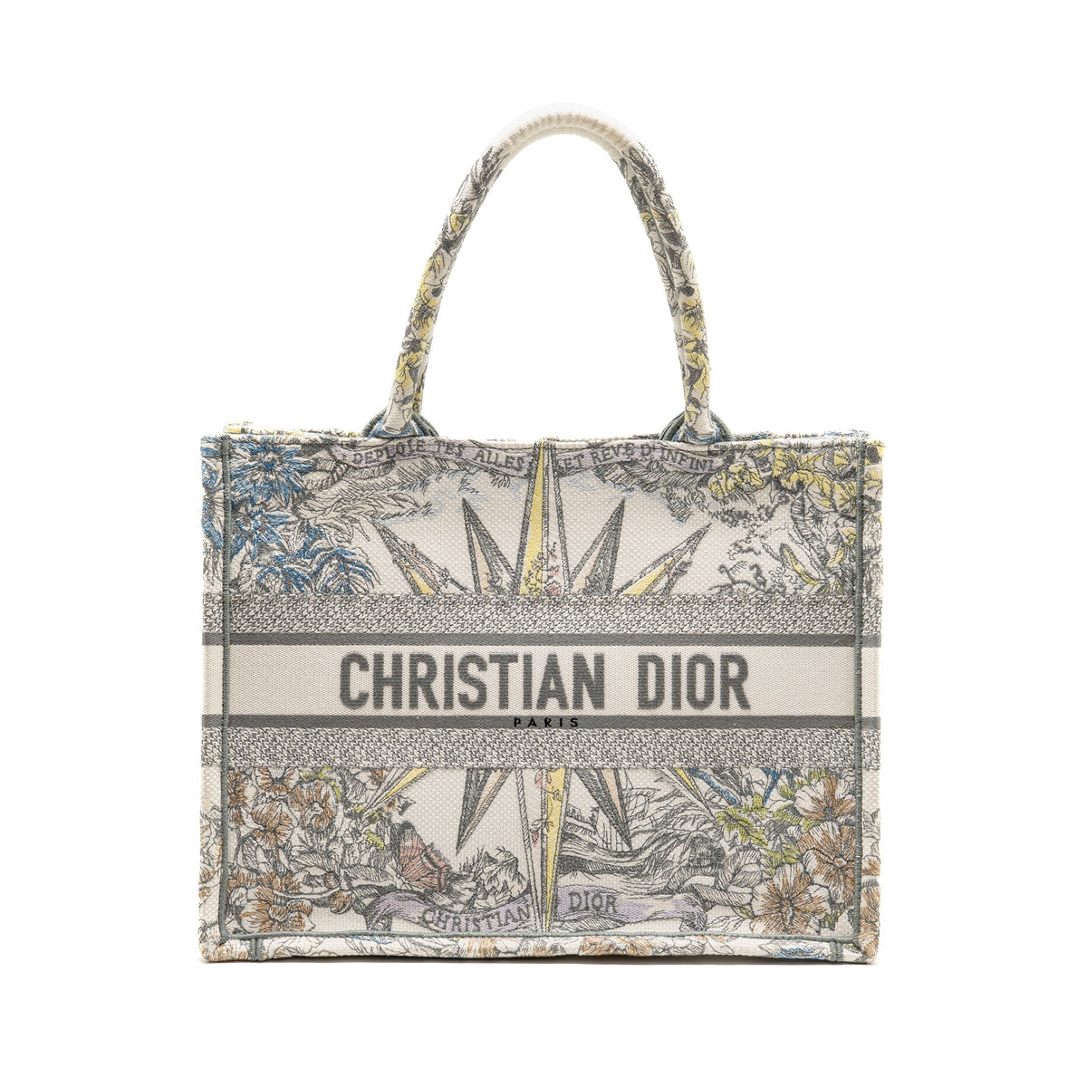 Dior Medium Book Tote Rêve D'Infini Embroidery Canvas Multicolour