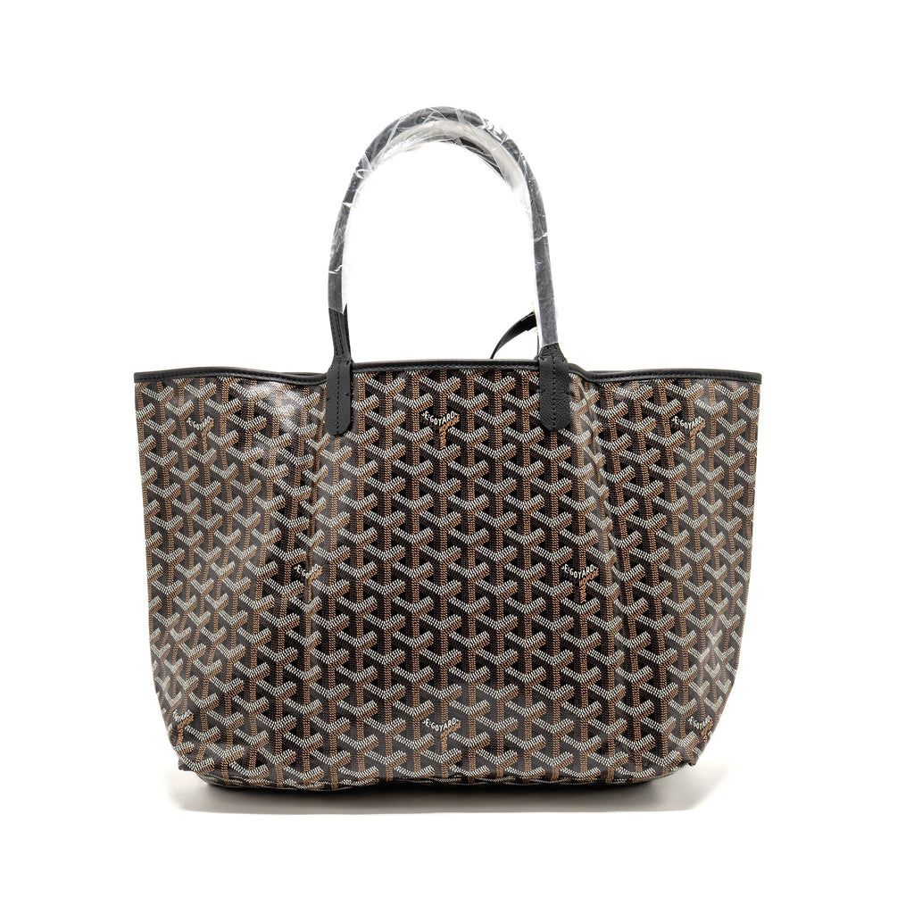 Goyard Saint Louis PM Bag Goyardine Canvas/Chevroches Calfskin black SHW