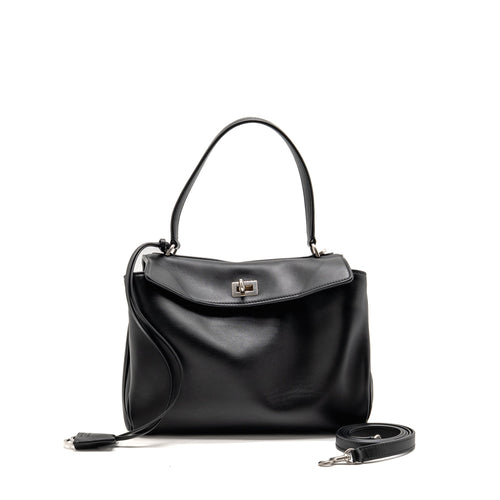 Balenciaga Small Rodeo Handbag Smooth Calfskin Black Ruthenium SHW