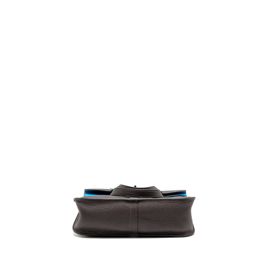 Hermes Halzan 25 Clemence Ebene/Zanzibar Blue GHW