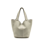 Hermes Picotin 22 lock bag Clemence Gris Neve SHW