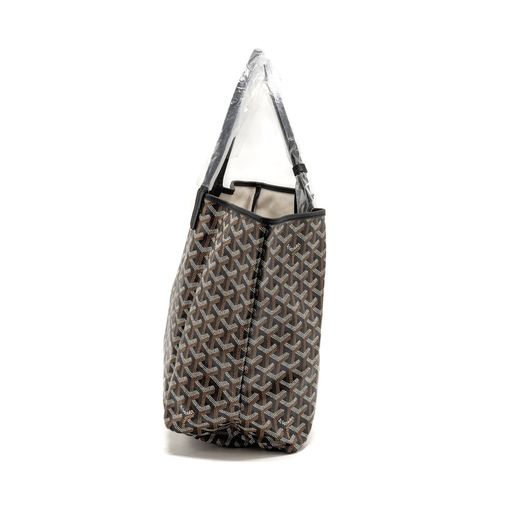 Goyard Saint Louis PM Bag Goyardine Canvas/Chevroches Calfskin black SHW