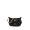 Chanel quilted hobo shoulder bag caviar black GHW (microchip)
