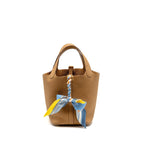 HERMES PICOTIN 18 LOCK BAG CLEMENCE BISCUIT GHW