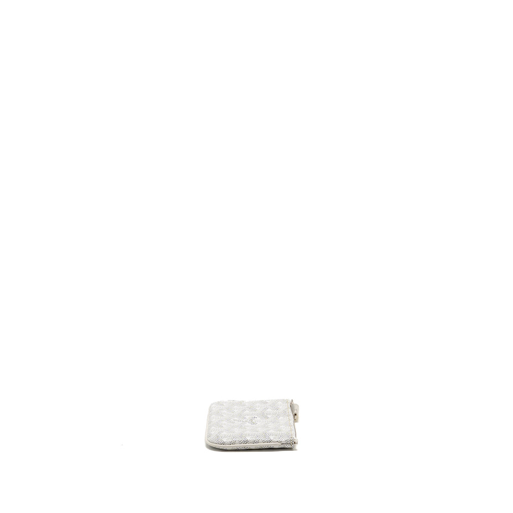 Goyard Sénat Nano Key Pouch Goyardine Canvas/Chevroches Calfskin White SHW