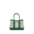 HERMES NEO GARDEN PARTY 23 CANVAS/NEGONDA ECRU/VERT MOYEN SHW
