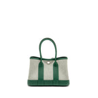 HERMES NEO GARDEN PARTY 23 CANVAS/NEGONDA ECRU/VERT MOYEN SHW