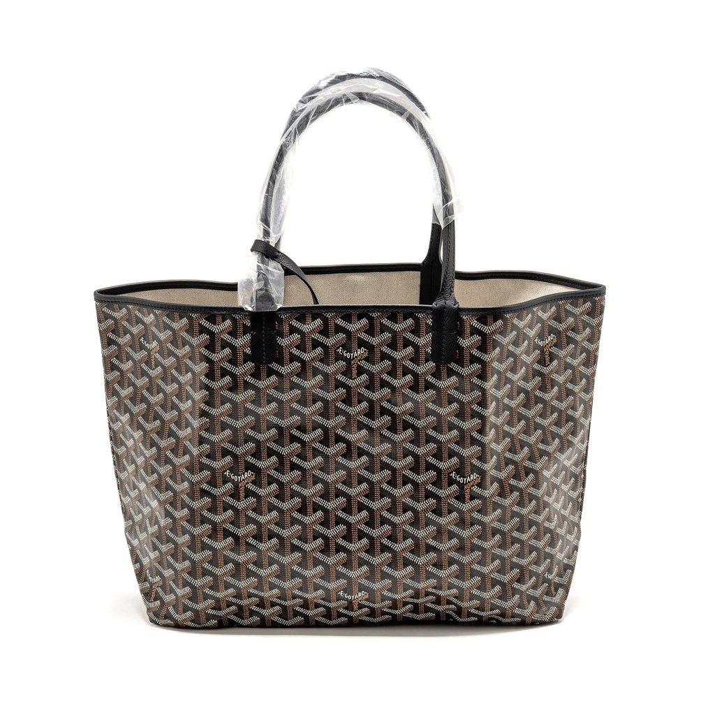 Goyard Saint Louis PM Bag Goyardine Canvas/Chevroches Calfskin black SHW