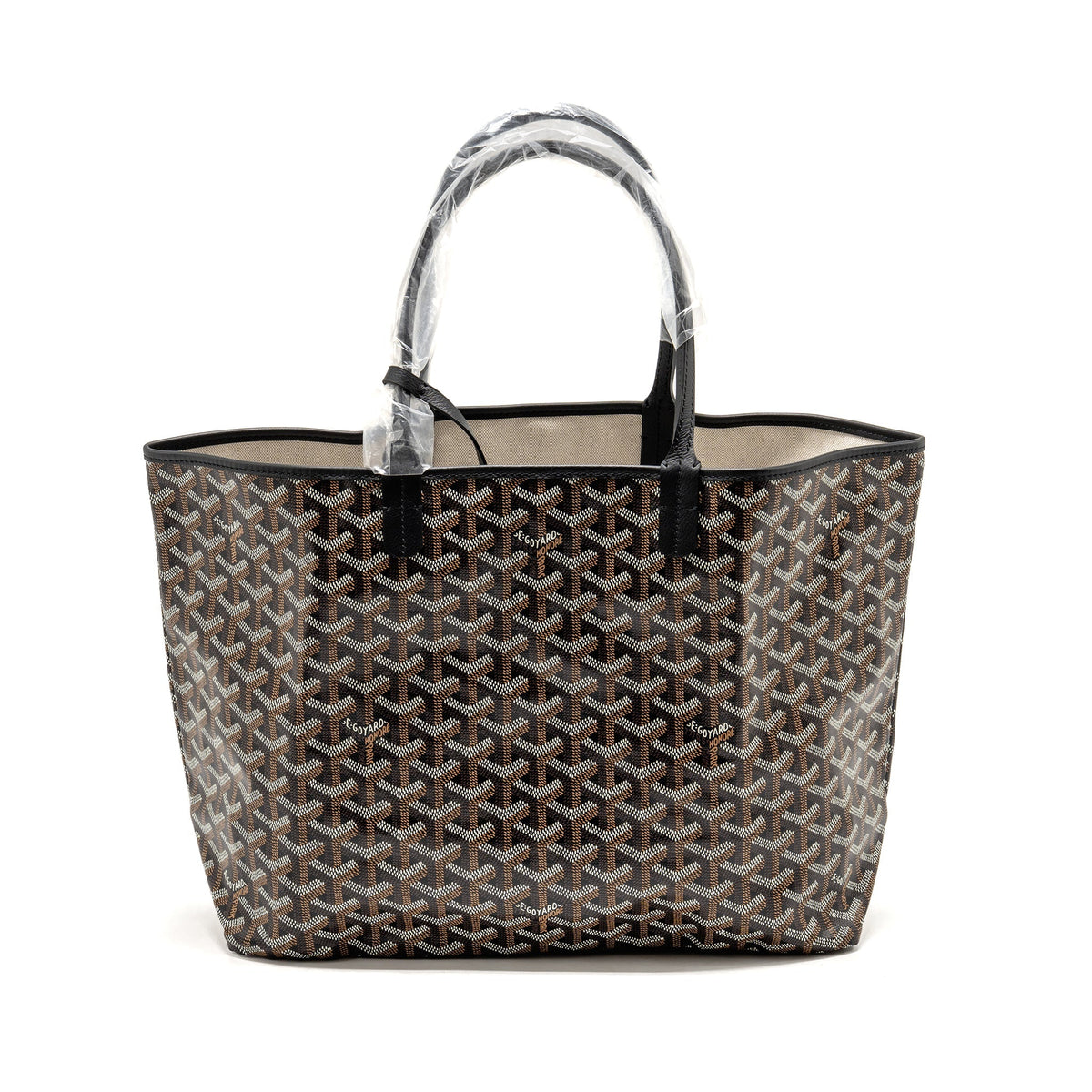 Goyard Saint Louis PM Bag Goyardine Canvas/Chevroches Calfskin black SHW