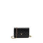 CHANEL CLASSIC WALLET ON CHAIN CAVIAR BLACK GHW