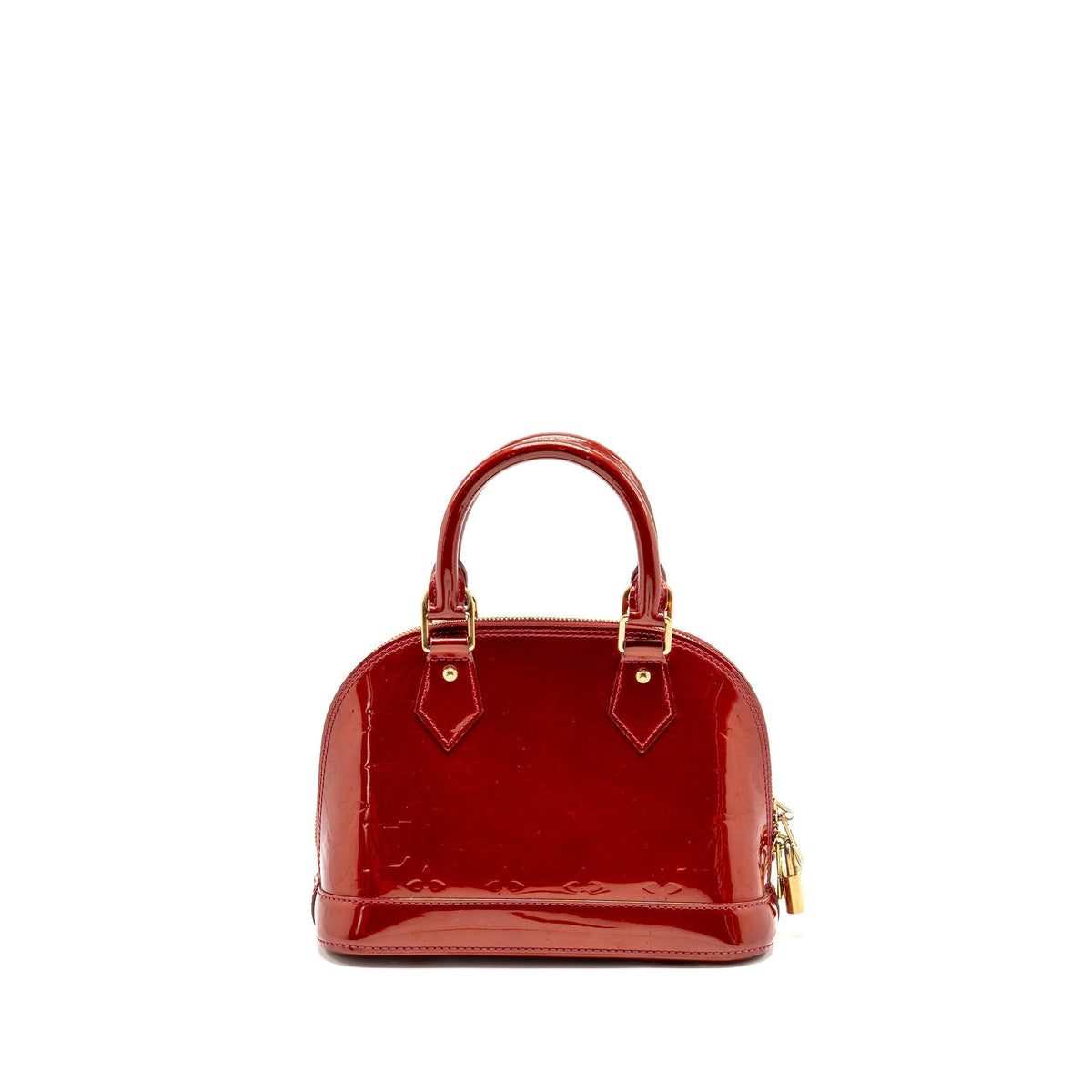 LOUIS VUITTON ALMA BB PATENT LEATHER RED GHW