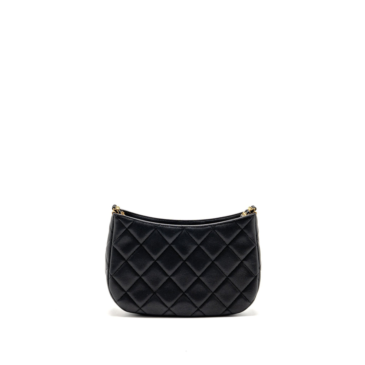 Chanel quilted hobo shoulder bag caviar black GHW (microchip)
