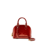 LOUIS VUITTON ALMA BB PATENT LEATHER RED GHW