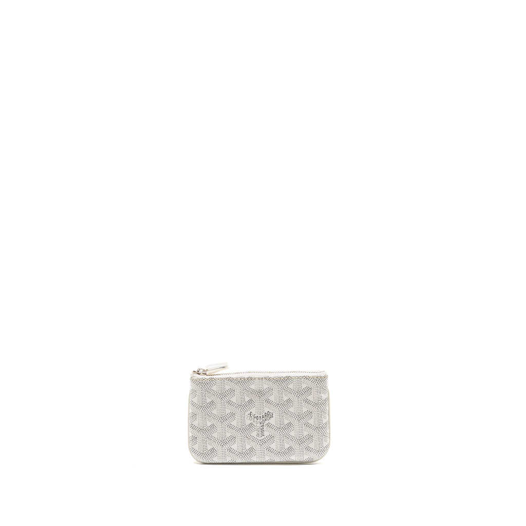 Goyard Sénat Nano Key Pouch Goyardine Canvas/Chevroches Calfskin White SHW