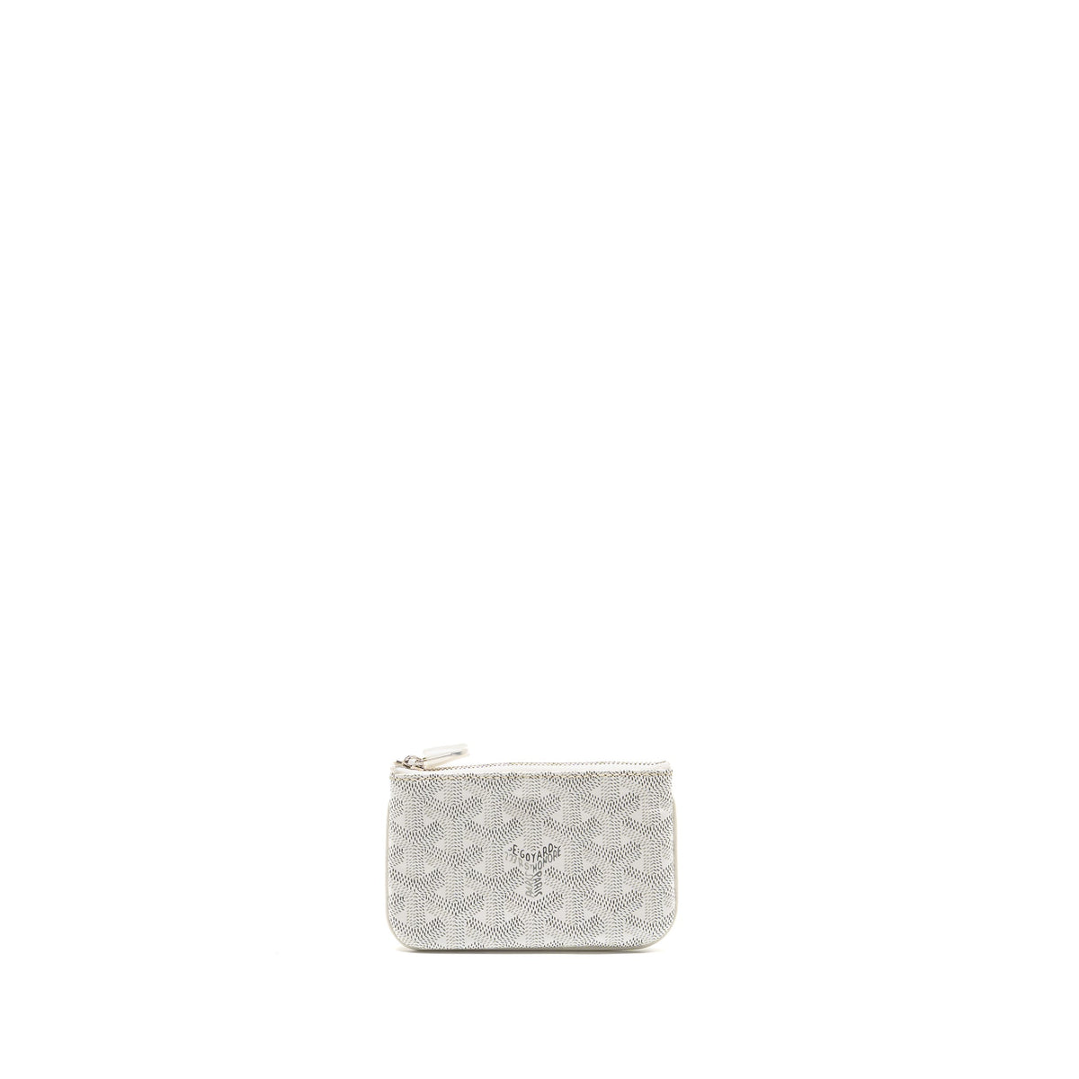 Goyard Sénat Nano Key Pouch Goyardine Canvas/Chevroches Calfskin White SHW