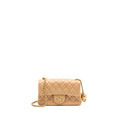 CHANEL PEARL CRUSH MINI RECTANGULAR FLAP BAG LAMBSKIN BEIGE GHW (MICROCHIP)