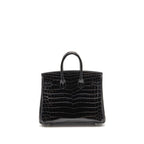 Hermes Birkin 25 Crocodile Niloticus Black SHW