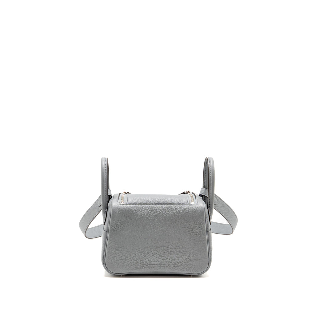 Hermes mini lindy II clemence gris Pantin SHW