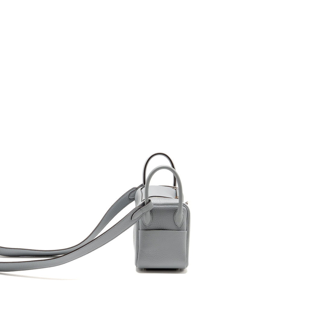 Hermes mini lindy II clemence gris Pantin SHW