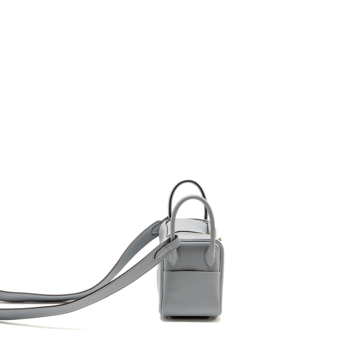Hermes mini lindy II clemence gris Pantin SHW