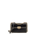 Valentino Small Rockstud Crossbody Bag with Chain Calfskin Black GHW