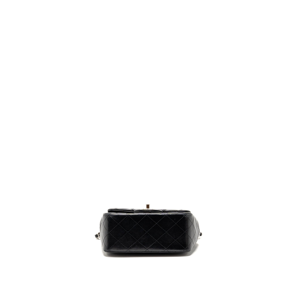 CHANEL CLASSIC MINI SQUARE FLAP BAG LAMBSKIN BLACK SHW