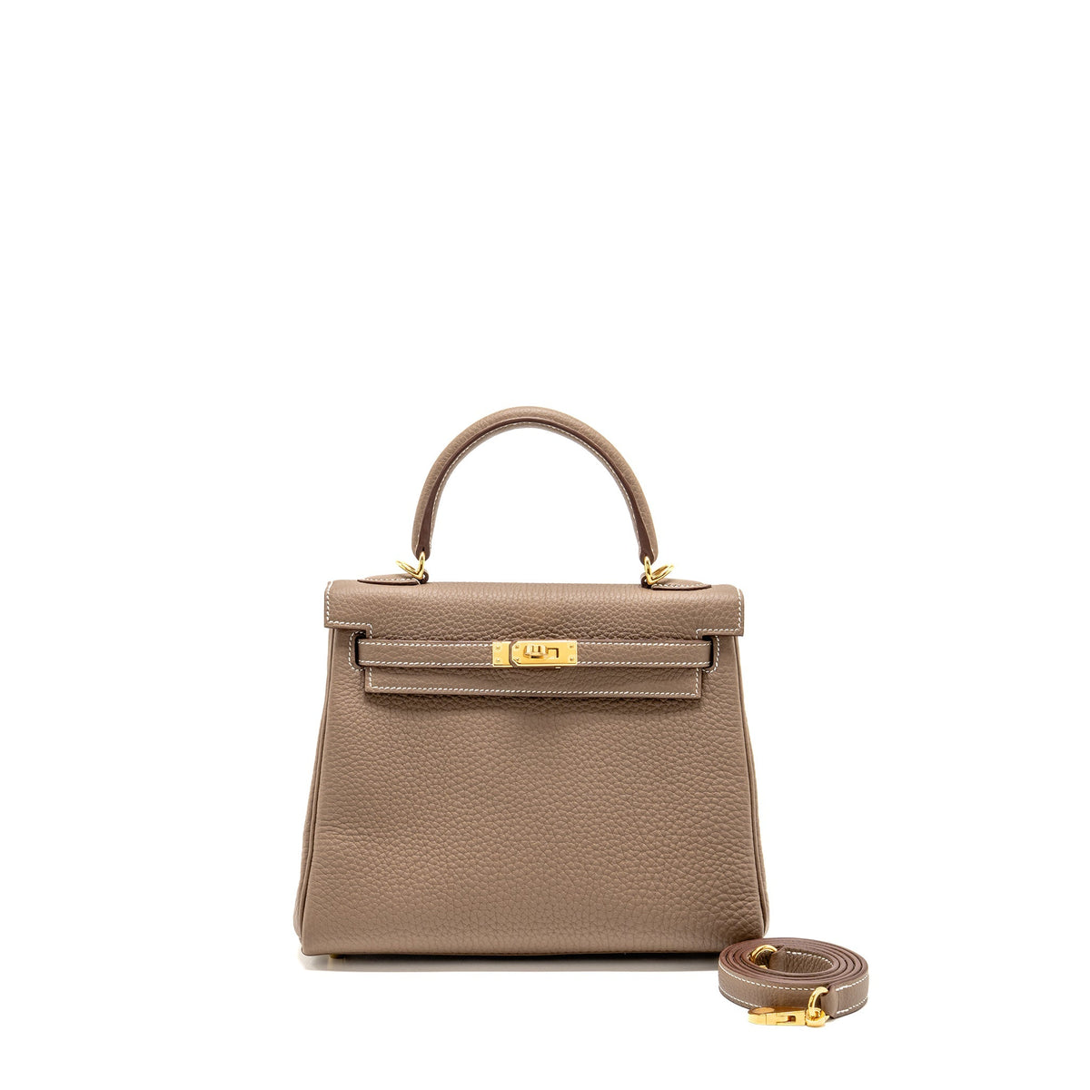 Hermes Kelly 25 Togo Etoupe GHW