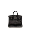 Hermes Birkin 25 Crocodile Niloticus Black SHW