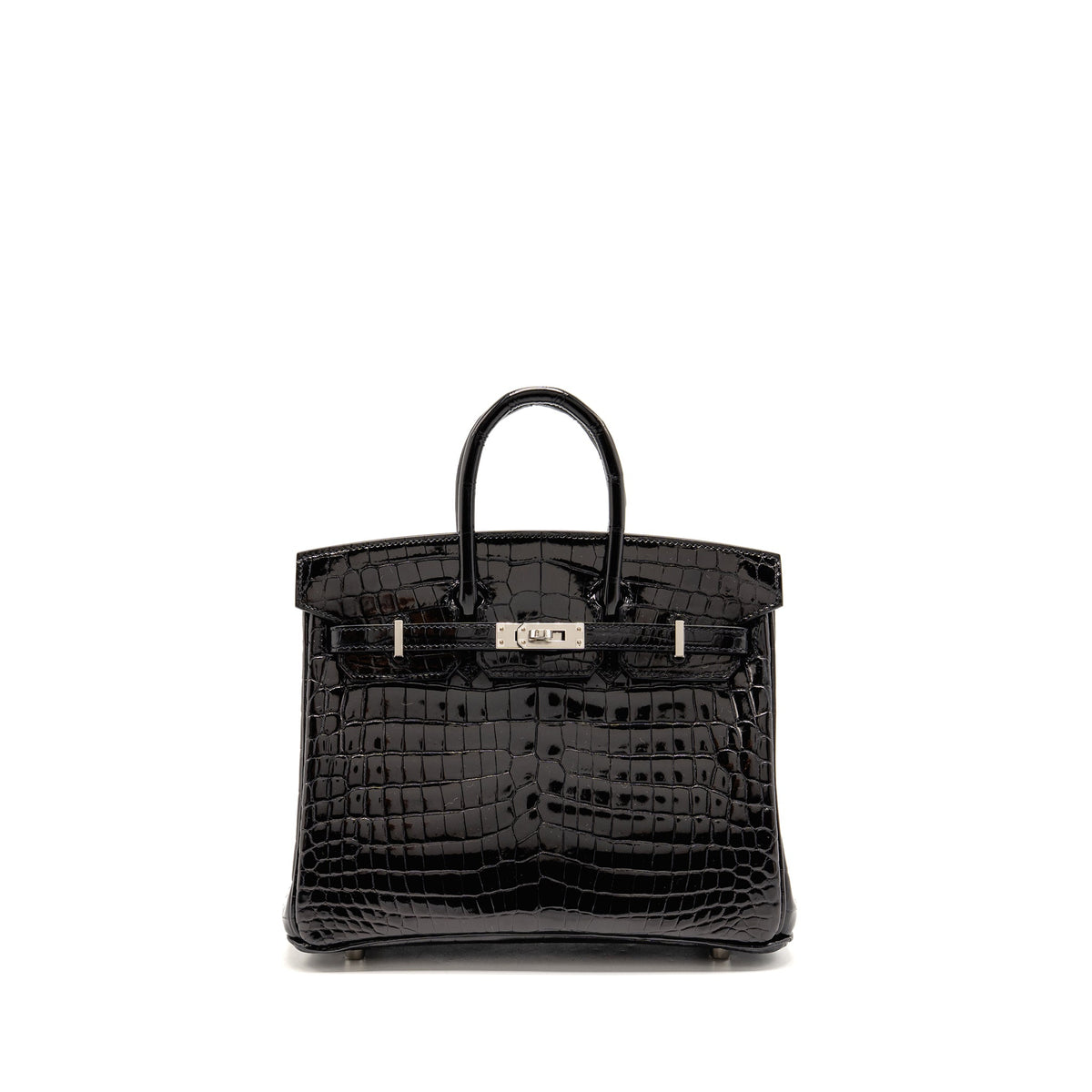 Hermes Birkin 25 Crocodile Niloticus Black SHW