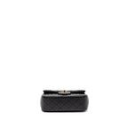 CHANEL TOP HANDLE MINI RECTANGULAR LAMBSKIN BLACK LGHW (MICROCHIP)