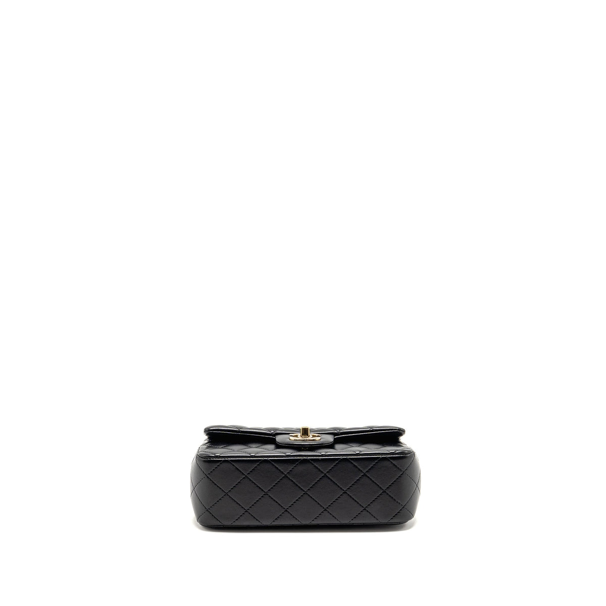 CHANEL TOP HANDLE MINI RECTANGULAR LAMBSKIN BLACK LGHW (MICROCHIP)