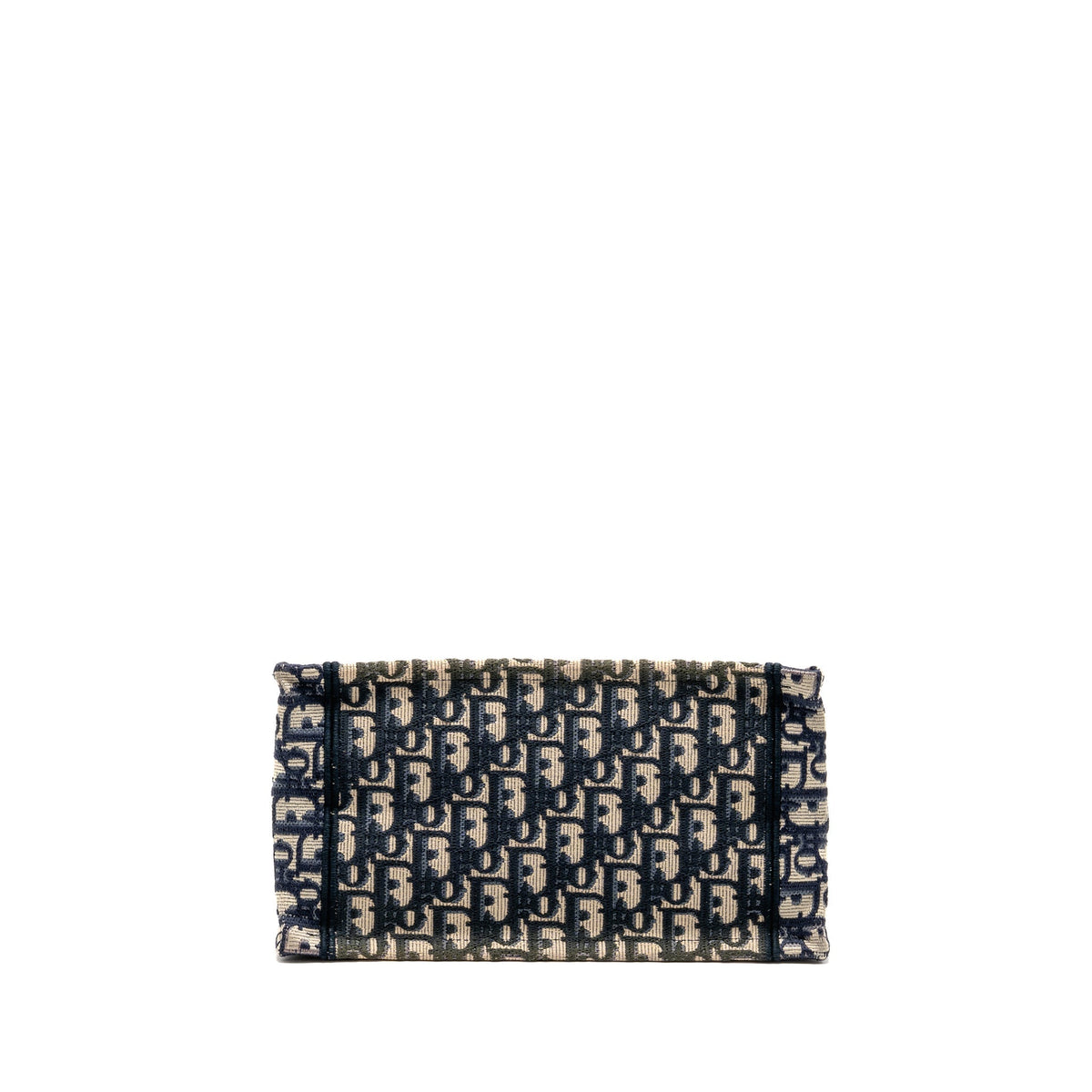 DIOR SMALL BOOK TOTE BLUE/ECRU DIOR OBLIQUE EMBROIDRY