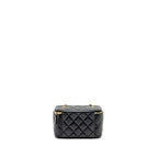 CHANEL LONG VANITY WITH COCO CHARM CHAIN LAMBSKIN BLACK GHW (MICROCHIP)