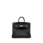 Hermes Birkin 25 Special Order Togo Black/White Stitching Brushed SHW