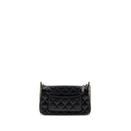 CHANEL 25A CLUTCH WITH CHAIN BAG CAVIAR BLACK LGHW
