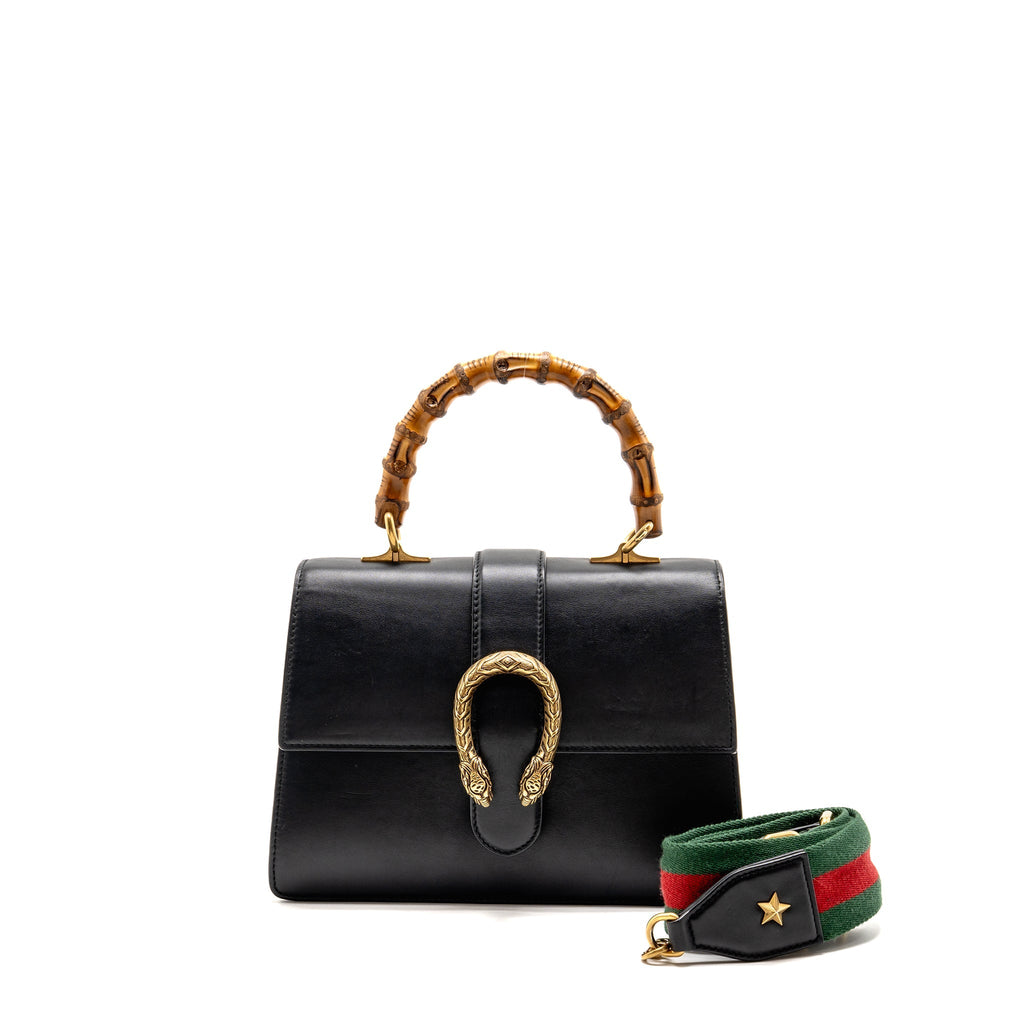 Gucci Dionysus Flap bag Bamboo handle black GHW