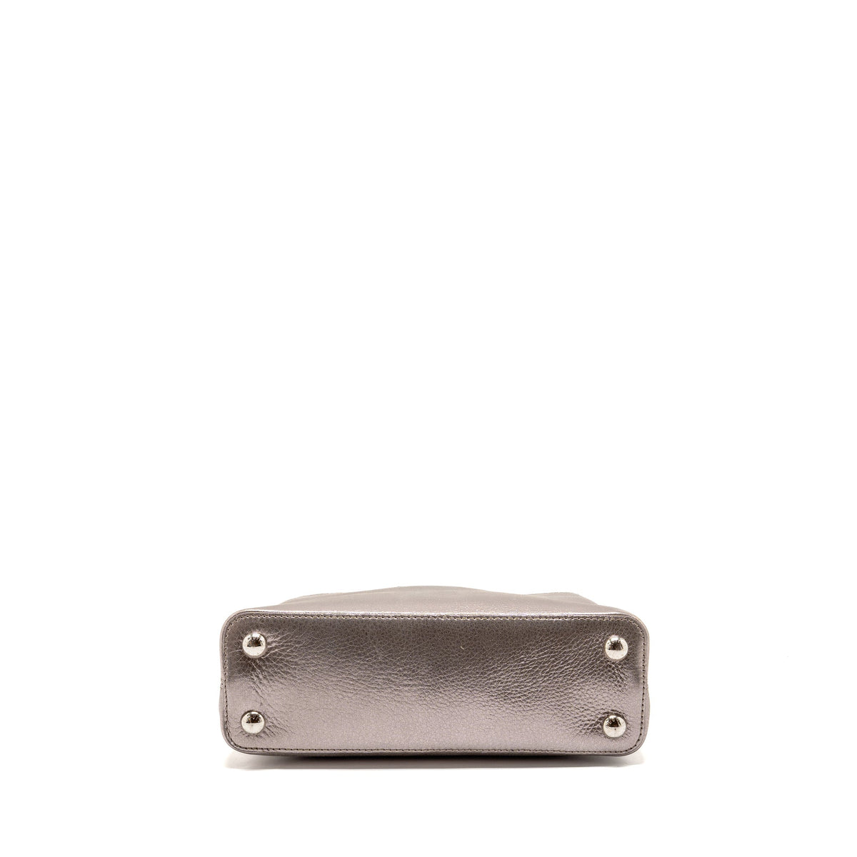 LOUIS VUITTON CAPUCINES BB TAURILLON METALLIC LILAC/DARK SILVER/GOLD SHW