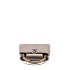 LOUIS VUITTON CAPUCINES BB TAURILLON METALLIC LILAC/DARK SILVER/GOLD SHW
