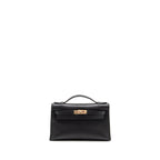 Hermes Kelly Pochette Swift Black RGHW