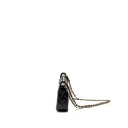 CHANEL 25A CLUTCH WITH CHAIN BAG CAVIAR BLACK LGHW