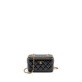 CHANEL LONG VANITY WITH COCO CHARM CHAIN LAMBSKIN BLACK GHW (MICROCHIP)