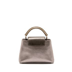 LOUIS VUITTON CAPUCINES BB TAURILLON METALLIC LILAC/DARK SILVER/GOLD SHW