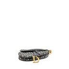 DIOR MEDIUM SADDLE BAG BLUE OBLIQUE CANVAS/CALFSKIN GHW