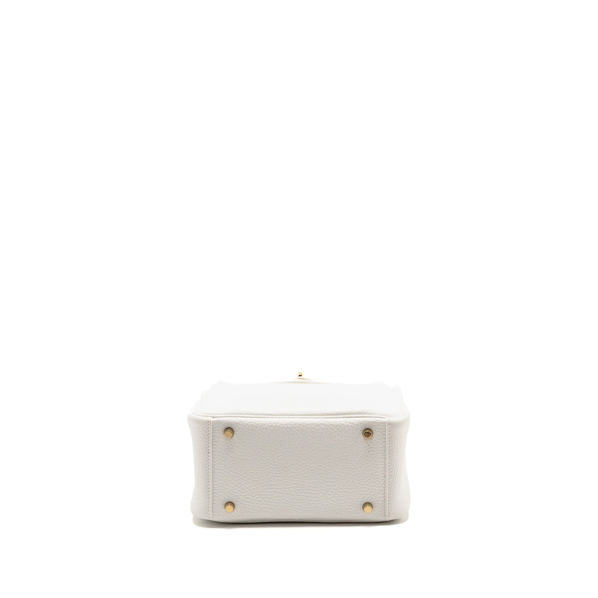 Hermes Mini Lindy clemence New White GHW