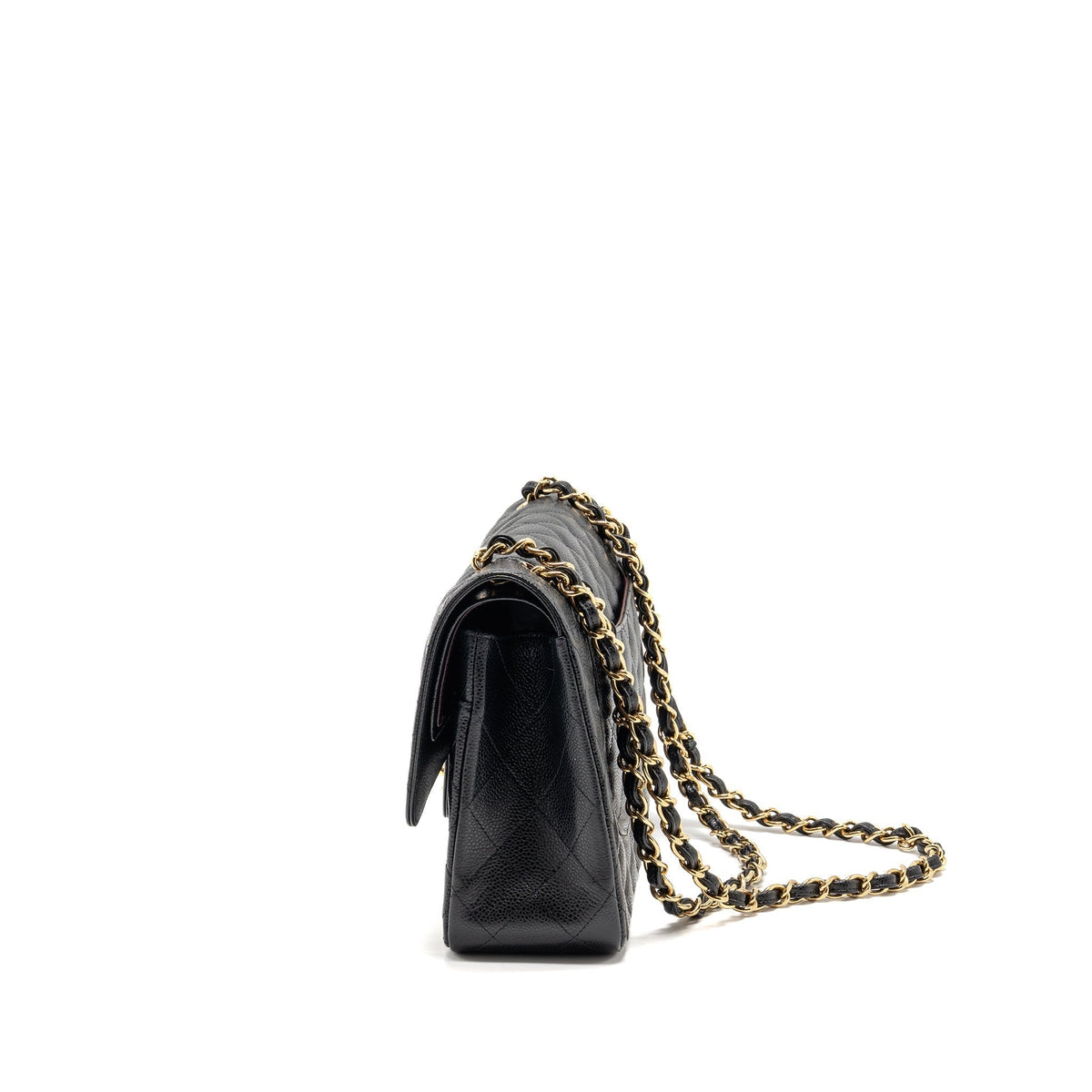 CHANEL JUMBO CLASSIC DOUBLE FLAP BAG CAVIAR BLACK GHW