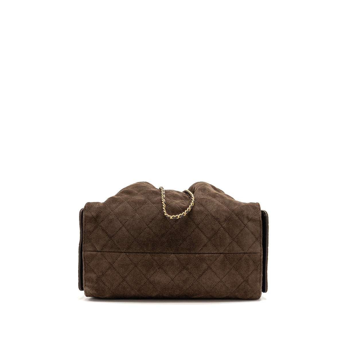 Chanel Medium 25 bag suede leather brown GHW (microchip)