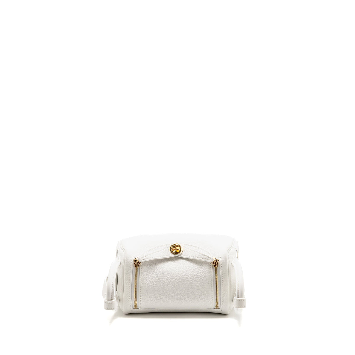 Hermes Mini Lindy clemence New White GHW