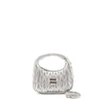 Miu Miu wander hobo bag Nappa leather silver SHW