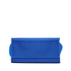 Chanel 21S Large Deauville Tote Shopping Bag Fluorescent Canvas/Leather Blue/Orange SHW